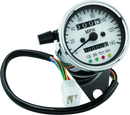 Bikers Choice 2.5 Inch Chrome Universal Mini Speedometer with White Face and LED Indicators - 140 MPH