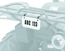 QuadBoss ATV License Plate Kit - White with Number and Letter Sets for Proper Registration Display