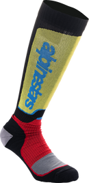 ALPINESTARS MX Plus Socks - Black/Red/Yellow/Blue - Large 4702324-1212-L