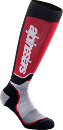 ALPINESTARS MX Plus Socks - Black/Red/Gray - Large 4702324-1215-L