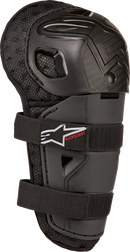 ALPINESTARS Youth Bionic Action Kickstart Guards - Knee - Black/Red 6540724-13-OS