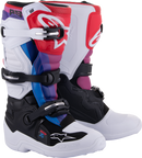 ALPINESTARS Youth Tech 7S Boots - White/Black/Rainbow - US 4 / EU 37 2015017-289-4