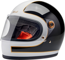 BILTWELL Gringo S Helmet - Gloss White/Black Tracker - 2XL 1003-566-506
