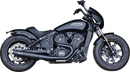 S&S CYCLE 2-into-1 Grand National Exhaust System - Black - Race Only 4111-266-R