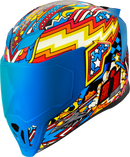 ICON Airflite™ Helmet Flyboy Blue 2XL – Durable Polycarbonate Shell with Advanced Ventilation and Fog-Free Shield