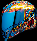 ICON Airflite™ Helmet Flyboy Blue XS with Removable Shields and Advanced Ventilation