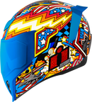 ICON Airflite™ Helmet Flyboy Blue 2XL – Durable Polycarbonate Shell with Advanced Ventilation and Fog-Free Shield
