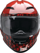 Z1R Jackal Helmet Patriot Red 3XL with Anti-Fog Shield and Ventilation System