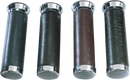 PARTS UNLIMITED Leather-Covered Grips - Black 45-1122B-BC324