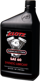 KLOTZ OIL V Twin Synthetic Oil 60W - 1 Quart - Part Number KH-60