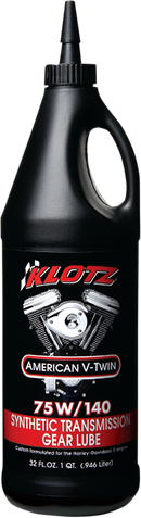 KLOTZ OIL Big Twin Synthetic Transmission Lube 75W-140 - 1 Quart - KH-GL140
