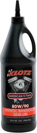 KLOTZ OIL Big Twin Synthetic Transmission Lube 80W-90 - 1 Quart - KH-GL90