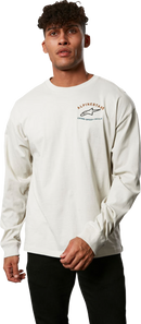 ALPINESTARS Full Face Long-Sleeve T-Shirt - Off White - Large 123371200204L
