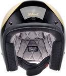 BILTWELL Bonanza Helmet - Gloss Vintage White/Black Scallop - XS 1001-559-201