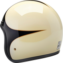 BILTWELL Bonanza Helmet - Gloss Vintage White/Black Scallop - XS 1001-559-201