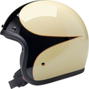 BILTWELL Bonanza Helmet - Gloss Vintage White/Black Scallop - XS 1001-559-201