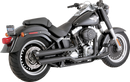VANCE & HINES Twin Slash 3" Slip-On Mufflers - Black 46844