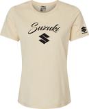 FACTORY EFFEX Women's Suzuki Script T-Shirt - Heather Cream - Small 27-87440