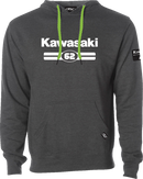 FACTORY EFFEX Kawasaki Sixty Two Pullover Hoodie - Heather Charcoal - XL 27-88106