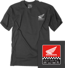FACTORY EFFEX Honda Starting Line T-Shirt - Heather Charcoal - Medium 27-87302