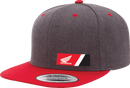 FACTORY EFFEX Honda Wedge Snapback Hat - Heather Gray/Red 27-86300