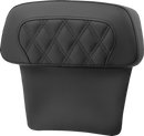 SADDLEMEN Chopped Tour Pak Backrest Pad - RoadSofa™ - Perforated Black w/ Lattice Stitch - FLT/FLH '14-'23 814-07-CPACK-LS