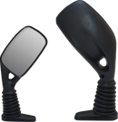 PARTS UNLIMITED Mirrors - Side View - Rectangular - Black - Pair 97040