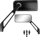 PARTS UNLIMITED Mirror - X-Treme Designer - Side View - Rectangular - Black 98003