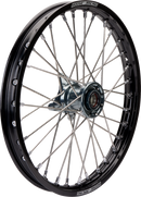 MOOSE OFFROAD Wheel Assembly - SX-1 - Complete - Front - Black Wheel/Gray Hub - 17x1.4 - SX/MC/TC 85 MF-14017-BKGY