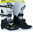 MOOSE OFFROAD Youth Tech 7S Boots - Black/White/Yellow - US 7 0215024-125-7