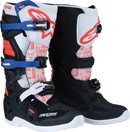 MOOSE OFFROAD Youth Tech 7S Boots - Black/White/Red/Blue - US 8 0215024-1297-8