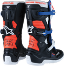 MOOSE OFFROAD Youth Tech 7S Boots - Black/White/Red/Blue - US 8 0215024-1297-8