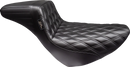 LE PERA Kickflip Daddy Long Legs Low Rider Seat - Double Diamond - Black - FL/FX '18-'24 LYR-590DLDD
