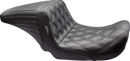 LE PERA Kickflip Up Front Seat - Double Diamond - Black - Dyna '06-'17 LKU-591DD