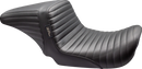 LE PERA Kickflip Up Front Seat - Pleated - Black - Dyna '06-'17 LKU-591PT