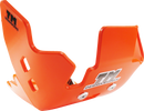 T.M. DESIGNWORKS KHLG-258-OR Full-Coverage Orange Skid Plate for Gas Gas, Husqvarna, and KTM
