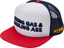 FMF Gass Hat - Red, White & Blue Five-Panel Mesh Trucker Cap - Part FA7196903RWB
