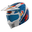 ICON Elsinore™ Helmet Kaonohi Blue 3XL - Lightweight, Premium MX Helmet with Modular Face Mask and Fog-Free Shield
