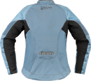 ICON Women's Overlord3™ Jacket – Blue, Size XS – Advanced Motorcycle Safety and Comfort