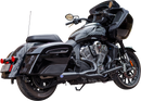 S&S CYCLE 2-into-1 Qualifier Exhaust System - Race Only - Black - Stainless Steel 550-1084