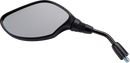 PARTS UNLIMITED Mirror - Side View - Oval - Black - Left 96008