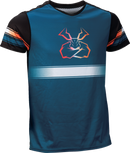 MOOSE OFFROAD Mountain Bike Short-Sleeve Jersey - Blue/Orange - Large 5020-0264