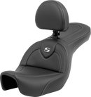SADDLEMEN Roadsofa™ Carbon Fiber Seat - Carbon Fiber - with Backrest - FXD '06-'17 806-04-185BR