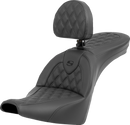 SADDLEMEN Roadsofa™ Seat - Lattice Stitch - with Backrest - FXBB/FXST '18-'24 818-30-182BR