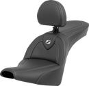 SADDLEMEN Roadsofa™ Carbon Fiber Seat - Carbon Fiber - with Backrest - FXBB/FXST '18-'24 818-30-185BR