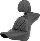 SADDLEMEN Roadsofa™ Seat - Lattice Stitch - with Backrest - FXLR/FLSB '18-'23 818-29-182BR
