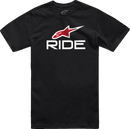 ALPINESTARS Ride 4.0 T-Shirt - Black/White/Red - Medium 1214-73112-123-M