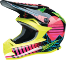 MOOSE OFFROAD Youth F.I. Helmet - Vaporwave - MIPS® - Black/Pink/Yellow - Medium 0111-1615