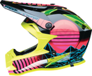 MOOSE OFFROAD Youth F.I. Helmet - Vaporwave - MIPS® - Black/Pink/Yellow - Large 0111-1616