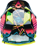 MOOSE OFFROAD Youth F.I. Helmet - Vaporwave - MIPS® - Black/Pink/Yellow - Medium 0111-1615